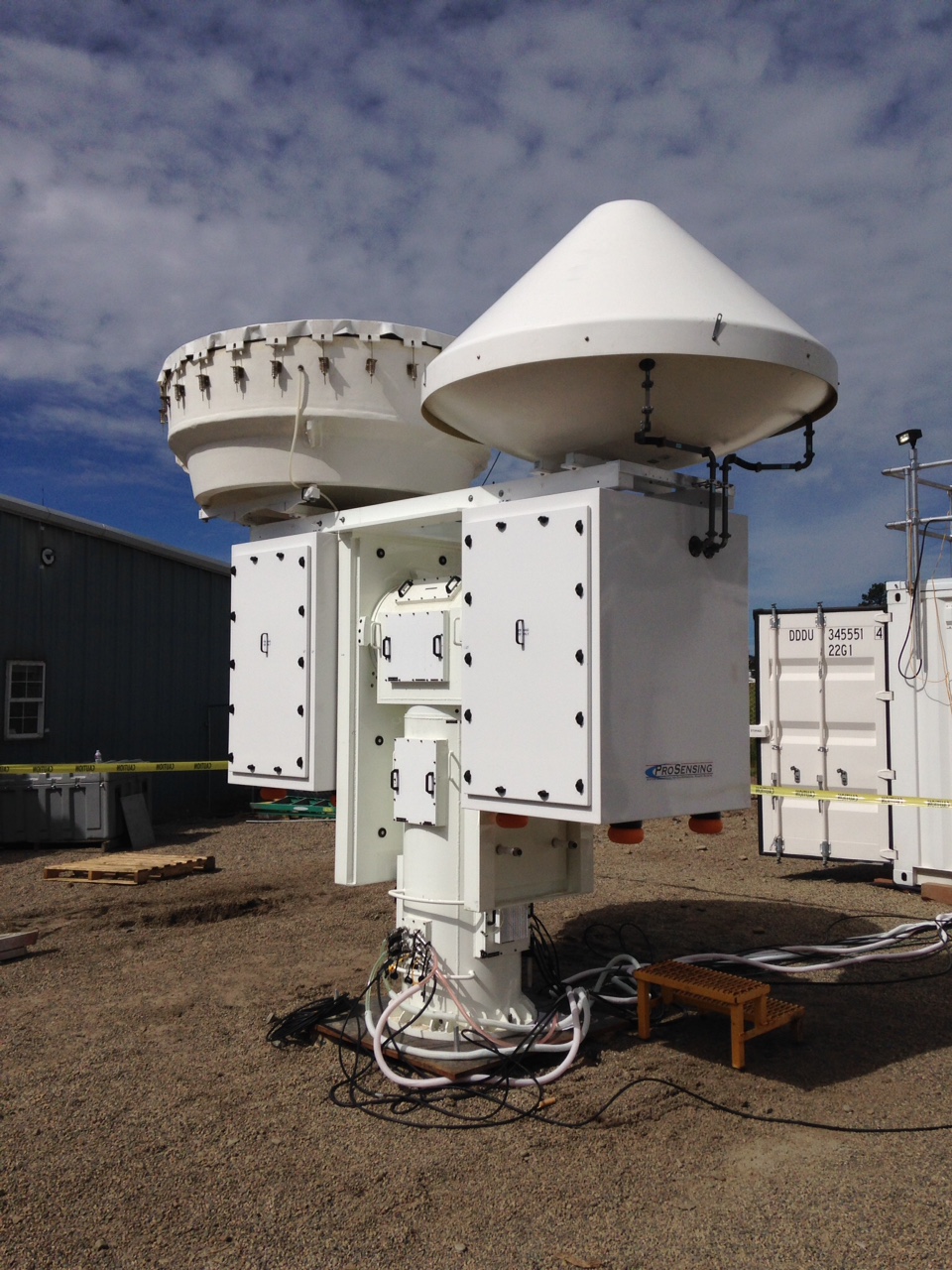 Photo: Testing the Scanning ARM Cloud Radar (SACR) at Hamelmann Communications, Pagosa Springs, Colorado. Photo taken and provided as a courtesy by Ryan Scott (SIO) - July 2015